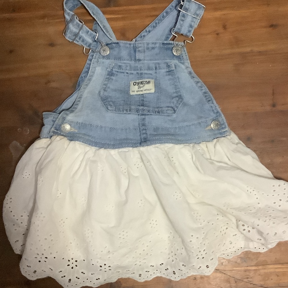 OshKosh B'gosh Light Blue and White Kids Skirtall